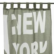 NEW YORK - Voilage motif buildings de New York vert