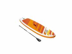Paddle sup gonflable - hydro-force aqua journey - l 274 cm x l 76 cm x h 12 cm - orange