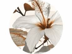 Papier peint panoramique rond adhésif fleur de lys