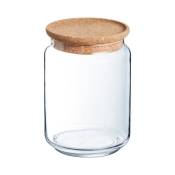 Pot 2L hermétique Pure Jar Cork - Luminarc - Verre trempé extra résistant 177 Transparent