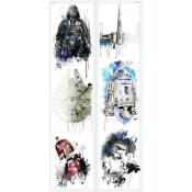 Roommates - Stickers repositionnables Star Wars façon aquarelle 21,9CM x 92,7CM