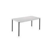 Sans Marque - Table multi-usages gris clair l 140 x p 70 cm - Éco - piétement noir - Maxiburo - Noir