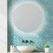 Smmo - Miroir de salle de bains circulaire de 80 cm rtro-clair par led