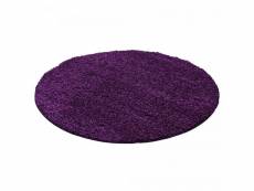Tapis shaggy tapis rond ø 200cm shaggy li violet oeko tex idéal pour bureau