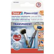 Tesa - Strip transparent large Powerstrips® 58810-00000-20 (l x l) 50 mm x 20 mm transparent 8 pc(s)
