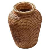 Tlily - Rotin Tissé Vase Art Vase Mode DéCoration