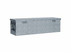 Vidaxl boîte en aluminium 80,5 x 22 x 22 cm argenté 142937
