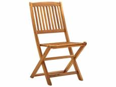 Vidaxl chaises pliables d'extérieur 2 pcs bois d'acacia solide 46339
