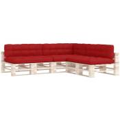 Vidaxl - Coussins de canapé palette 7 pcs Rouge Red