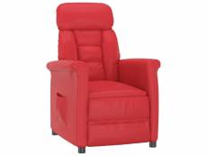 Vidaxl fauteuil inclinable rouge similicuir