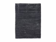 Viking - tapis à poils longs effet soyeux gris 190x200