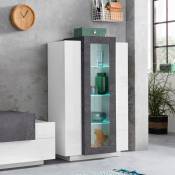 Web Furniture - Meuble de salon design ardoise blanc brillant Corona