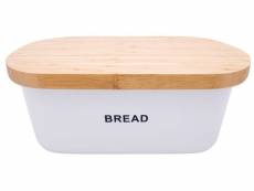 Zeller 25351 boîte à pain mélamine/bambou, 39 x 23 x 18,5 (blanc)