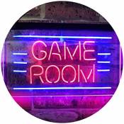 ADVPRO Game Room Man Cave Bar Display Dual Color LED Enseigne Lumineuse Neon Sign Rouge et Bleu 400 x 300mm st6s43-i2338-rb