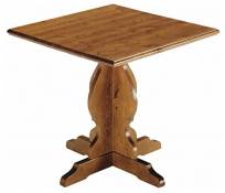 Arredamenti Rustici Table en pin Massif 80x80 -Brut