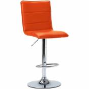 Chaise de Bar Similicuir Orange vidaXL - Orange