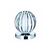 Claw - 1 Light Table Touch Globe Lamp Chrome, avec acrylique transparent et verre dépoli, G9 - Searchlight
