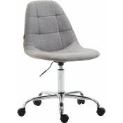 CLP - Chaise de bureau en chaise en tissu travaille avec des roues modernes élégantes différentes couleurs Couleur : Gris