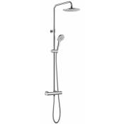Douches - Set de douche avec thermostat, raccordement par le bas, chrome 1202-18 - Aqualine