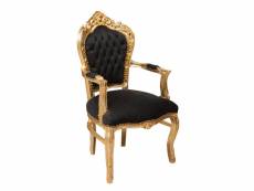 Fauteuil Louis XVI de style français, en hêtre massif, sculpté et fini à la main avec patine à la feuille d'or. Chaise rembourrée moderne L6319-1
