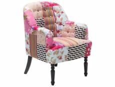 Fauteuil patchwork - fauteuil en tissu multicolore - mandal 25426