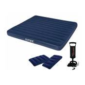 Intex - Matelas gonflable Classic Downy + gonfleur
