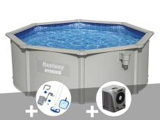 Kit piscine acier ronde Bestway Hydrium 3,60 x 1,20 cm + Kit d'entretien Deluxe + Pompe à chaleur