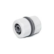 Lem Select - Raccord de jonction pour tuyau d'arrosage 19/19 mm white line (Lot de 2)