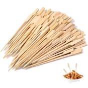 L&h-cfcahl - Lot de 200 brochettes en bambou pour barbecue, brochettes en bois respectueuses de l'environnement, brochettes en bois pour barbecue,