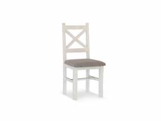 Lot de 2 chaises bois blanc 47x51.5x102cm - décoration