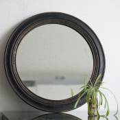 Miroir rond noir vintage 60x60x2cm - Noir