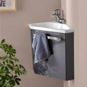 Mob-in - Meuble lave-mains skino Gris - Gris anthracite
