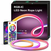 Neon Ruban led 3m rgbic Bande led Bluetooth avec Contrôle