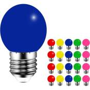 Pack de 20 ampoules LED colorées balle de golf E27
