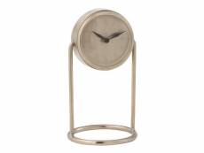 Paris prix - horloge à poser en métal "rétro" 36cm argent