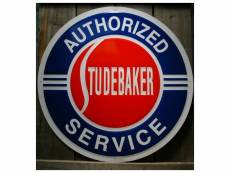 "plaque studebaker authorized service 60cm tole deco metal"