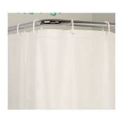 Rideaux de douche - PVC blanc - 1,8 x 0,9 m - Pellet ASC - Avec anneaux