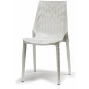 Scab Design - Chaise tressée style rotin design - lucrezia - Blanc