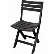 Spetebo - Chaise pliante en plastique robuste - anthracite - 042980640