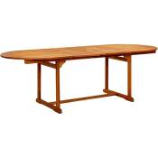 Table à dîner de jardin (160-240)x100x75cm Bois d'acacia