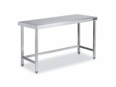 Table inox de travail centrale avec renforts - gamme 550 - distform - - acier inoxydable 800x550x550x850mm