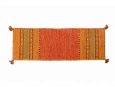 Tapis moderne kansas, style kilim, 100% coton, orange,