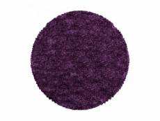 Tapis shaggy tapis rond ø 120cm shaggy flu violet oeko tex idéal pour cuisine
