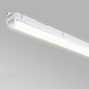 TolleTour Lampe LED pour locaux humides Lampe à vasque extérieure Entrepôt Cave Lampe tubulaire 150cm Blanc neutre 2X - Blanc