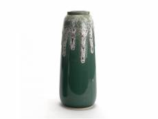 Vase ecume 38 cm vert en céramique