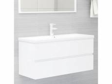 Vidaxl armoire d'évier blanc 100x38,5x45 cm aggloméré 804764