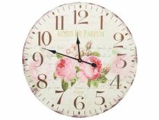 Vidaxl horloge murale vintage fleur 60 cm