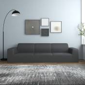 Vidaxl - Housse extensible canapé 4places Anthracite Jersey de polyester