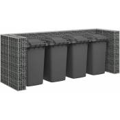 Vidaxl - Mur en gabion pour poubelles Acier galvanisé 320x100x120 cm