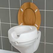 WENKO Rehausseur WC adulte, rehausseur WC 12 cm, Secura, capacité de charge 150kg, Plastique, 41.5x17x44 cm, Blanc